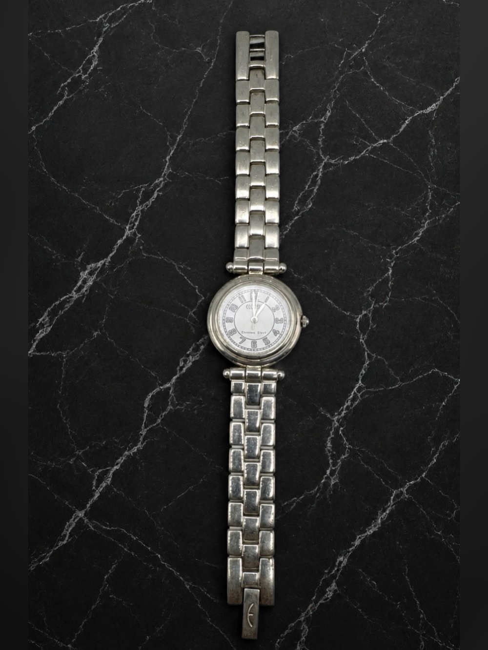 Ecclissi Designer Solid Sterling Silver And Stainless Steel Womens Watch 6.75"